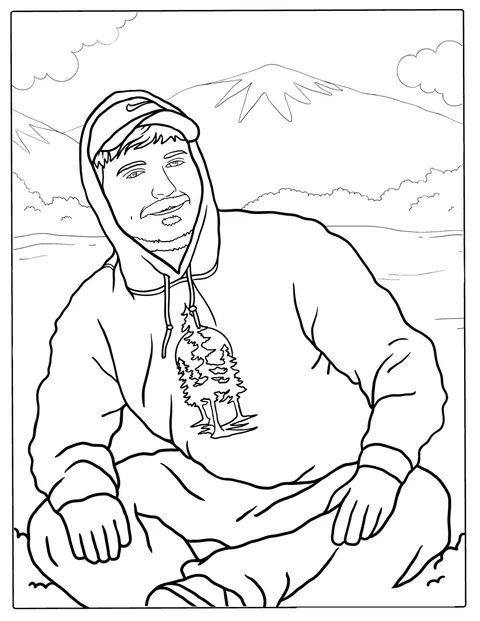 MrBeast indossa una felpa con il logo Team Trees.