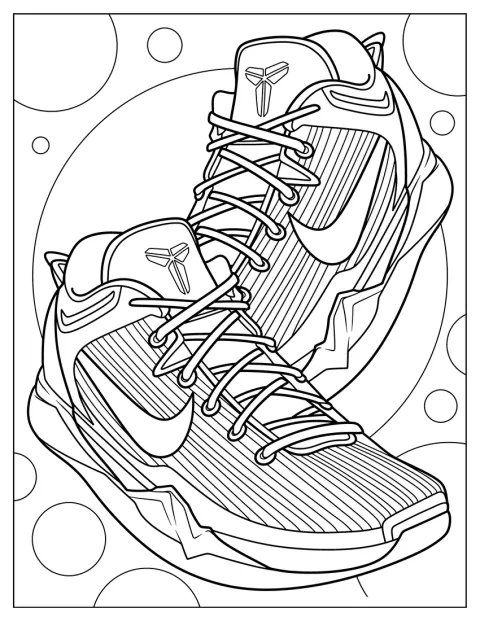 Ett par Nike KB 7-skor visas sida vid sida.