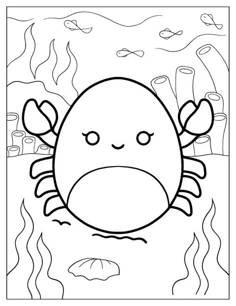 Une peluche Squishmallow représente Cailey, un crabe.