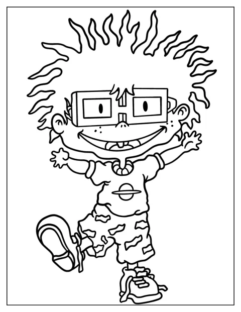 Chuckie Finster steht allein und schaut freundlich in die Runde.