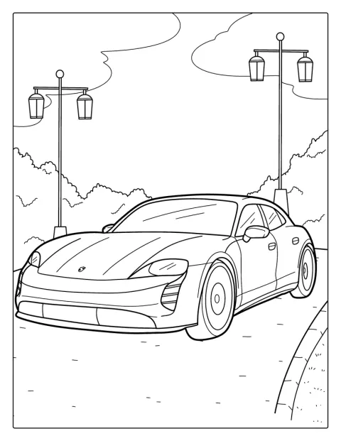 Un Porsche Panamera aparece de perfil en la imagen.