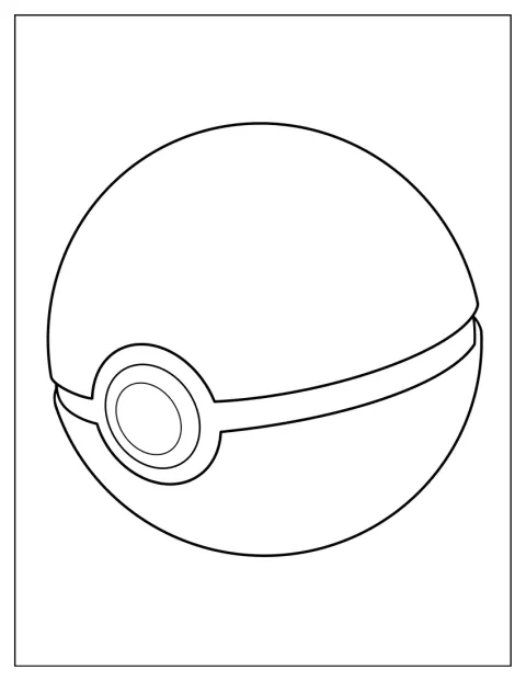 Il contorno essenziale di una Poké Ball è pronto per essere completato.