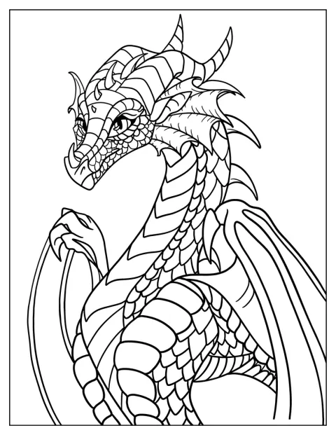 Wings Of Fire Coloring Page Of Close Up Of Glory The RainWing