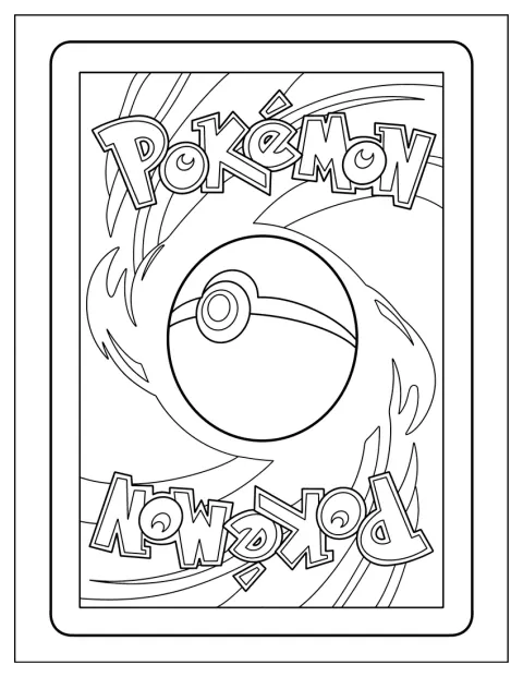 A Pokémon-kártya hátoldalán Poké-labda látható.