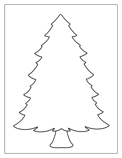 Un sapin de Noël au contour épuré est prêt à être décoré.