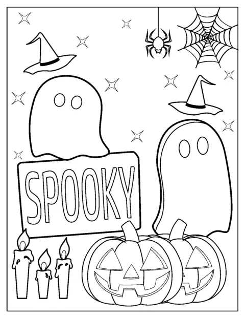 Duchové se vznášejí při halloweenském setkání.