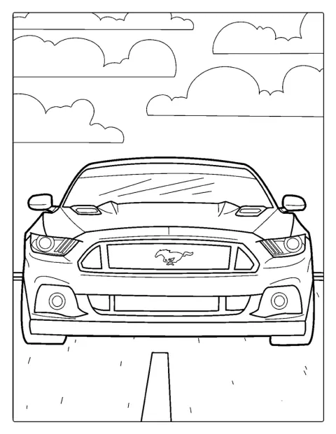 Un Ford Mustang se muestra de perfil en la imagen.