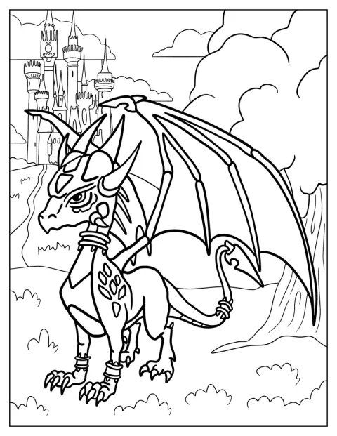 Cynder stojí s vážným výrazem v lese.