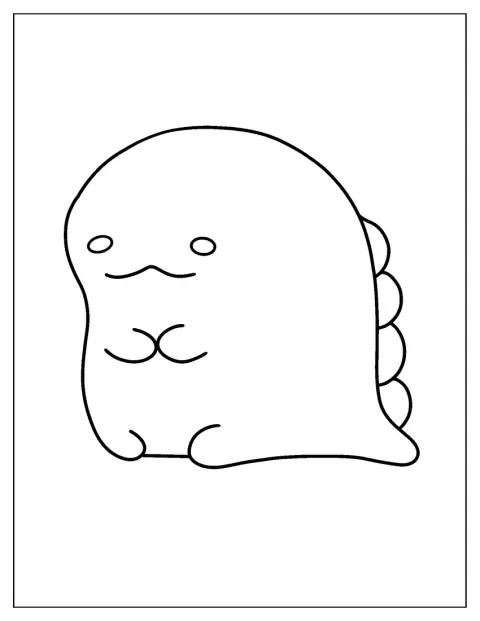 Tokage staat afgebeeld met een eenvoudige omlijning.