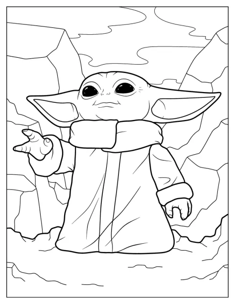 Baby Yoda emploie la Force dans une scène inspirée de Star Wars.