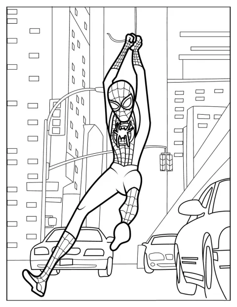 Miles Morales encontra-se numa paisagem urbana.