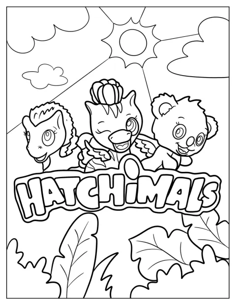 Gevleugelde Hatchimals vliegen rond in Hatchtopia.
