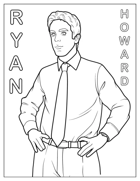 Ryan Howard arbejder som vikar på kontoret.