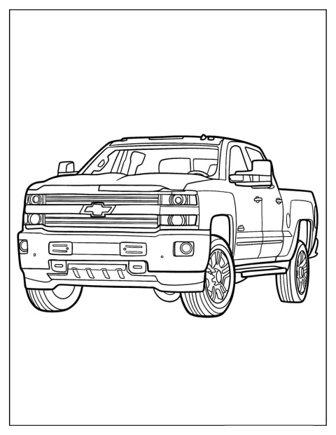 Ein detailreicher Chevrolet Silverado aus dem Jahr 2018 ist zu sehen.