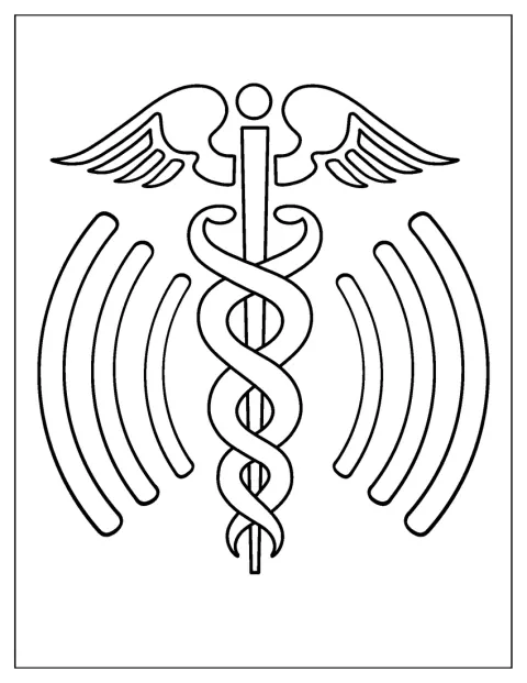 Un caducée représente le symbole du domaine médical.