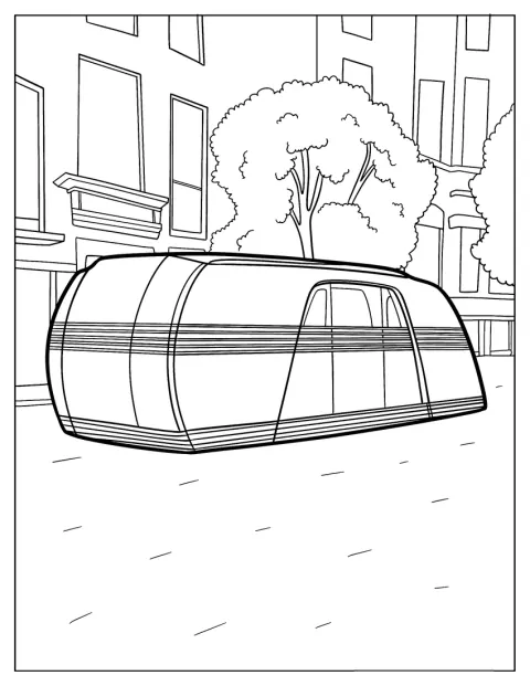 Cool Tesla Coloring Page Robovan For Kids