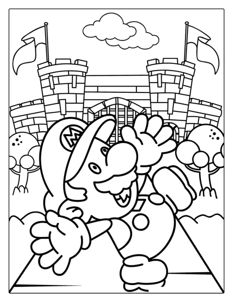 Paper Mario Coloring Page