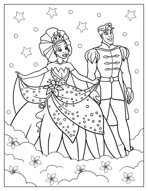 Tiana och Prince Naveen firar sitt bröllop.