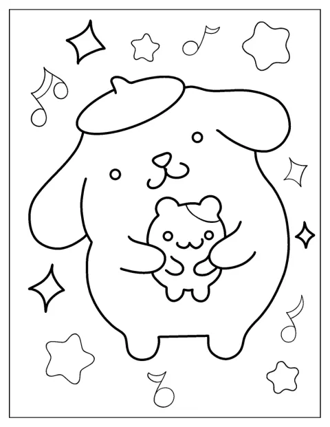 Pompompurin abraza con cariño a Muffin.