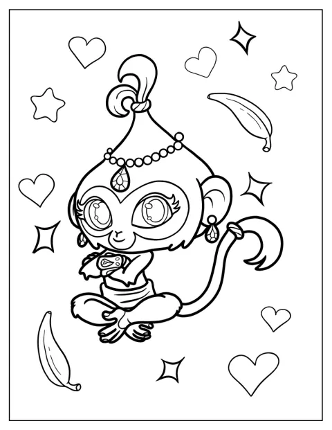 Tala poseert in kawaiistijl met een vriendelijke uitstraling.