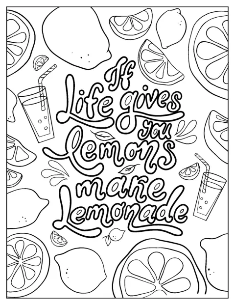 La frase «Si la vida te da limones, haz limonada» acompaña unos limones.