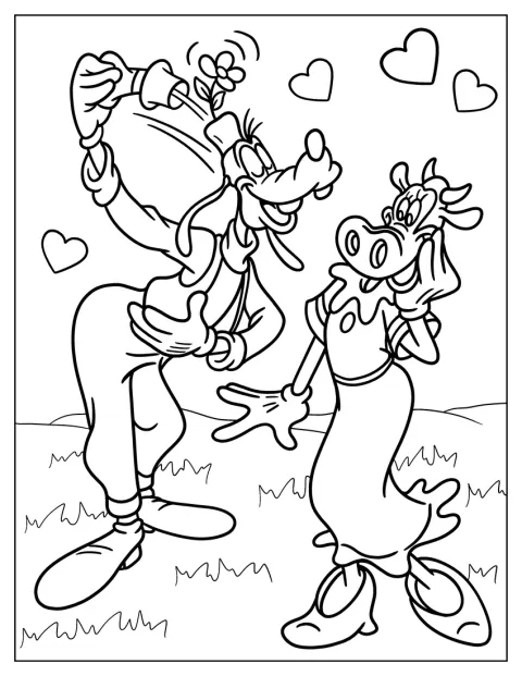 Goofy meghajol Clarabelle Cow előtt.