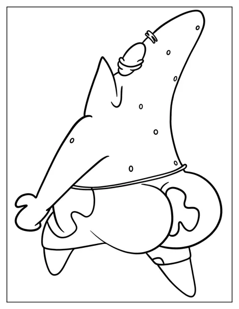 Patrick Ster draait zich om en laat trots zijn grote billen zien.