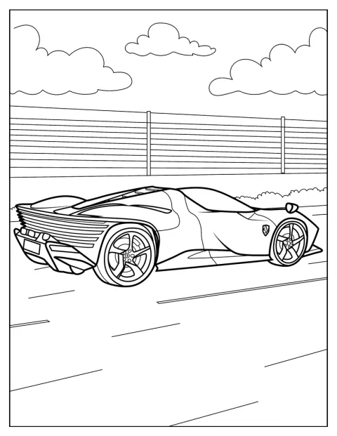 Ferrari Daytona SP3 Coloring Sheet