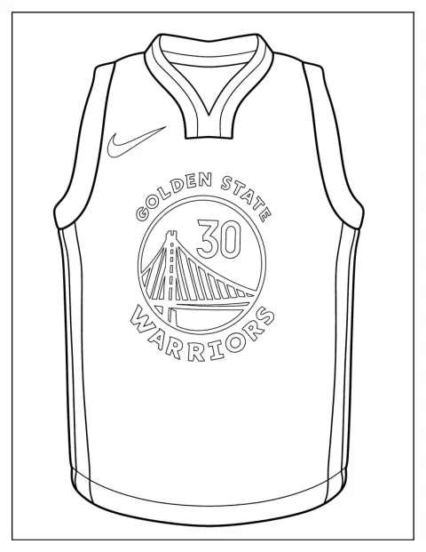 Stephen Curry porte le maillot des Golden State Warriors.