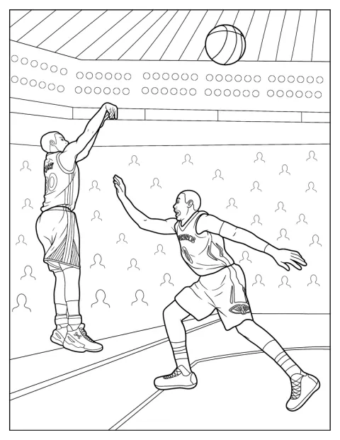 Stephen Curry juega al baloncesto durante un partido.