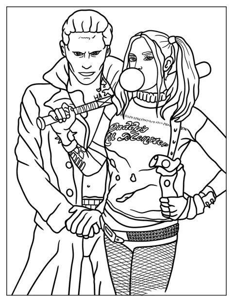 Joker und Harley Quinn aus Suicide Squad stehen nebeneinander.