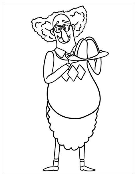 Easy Hotel Transylvania Coloring Page Of Griffin Invisible Man Holding Dessert