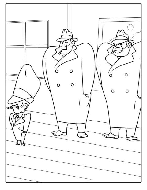 Rocky en Mugsy staan samen afgebeeld als twee gangsters.