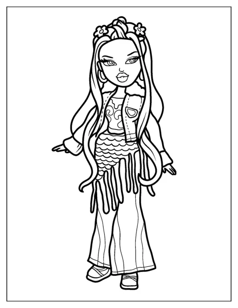 Yasmin de Bratz luce un conjunto de inspiración hippie.
