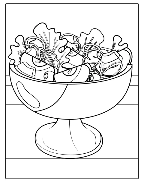 Mixed Salad Coloring Page