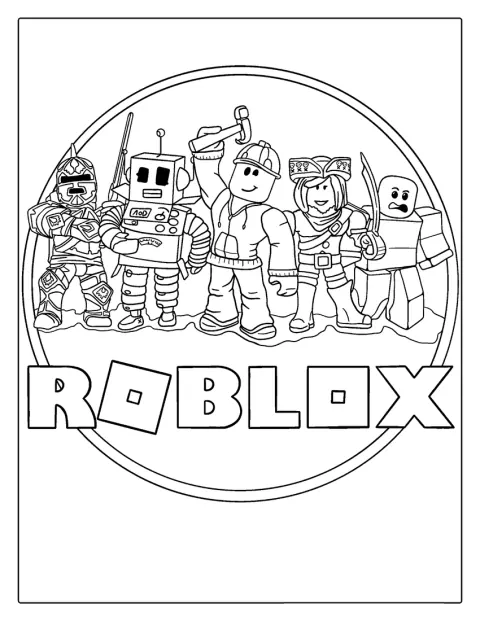 Roblox Logo Coloring Page For Kids