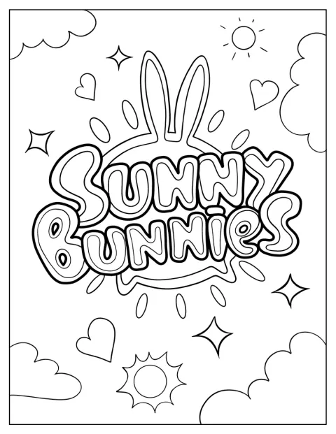 Sunny Bunnies-loggan står i centrum.