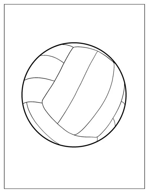 En volleyball ligger klar til et spil.