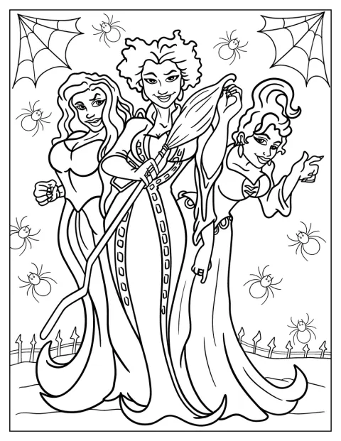 De tre Sanderson-heksene er samlet i en illustrasjon.