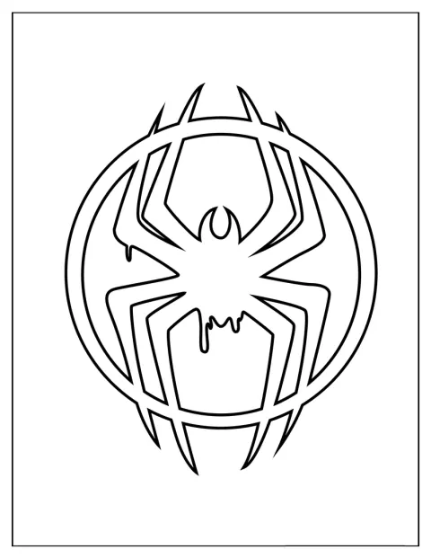 マイルス・モラレス版スパイダーマンのロゴが描かれています。