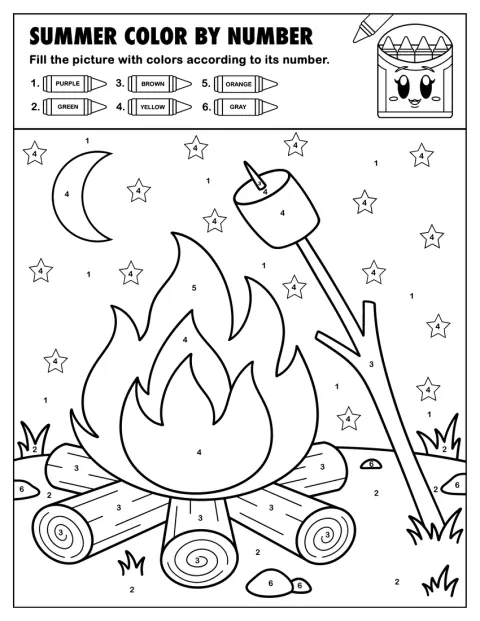 Ein S'more wird am großen Lagerfeuer unter dem Sternenhimmel geröstet.