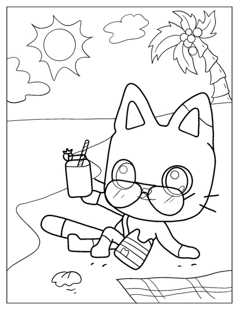 Pandy si gode un momento di relax in spiaggia.