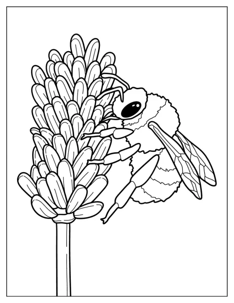 Una abeja recoge néctar de una flor en plena naturaleza.