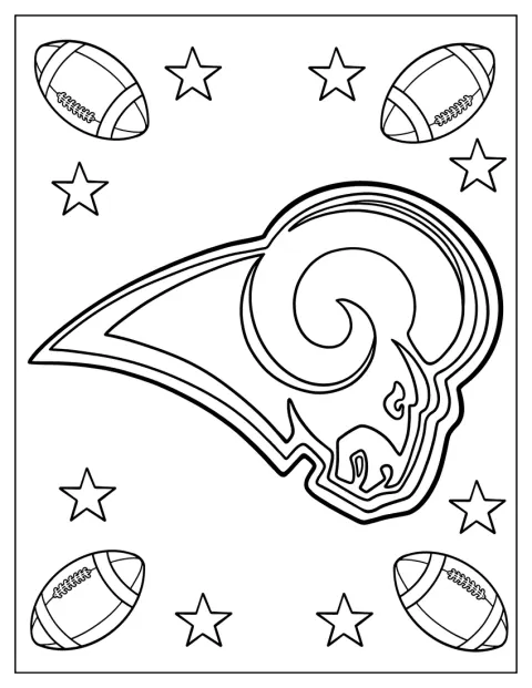 St Louis Rams Team Logo Coloring Sheet