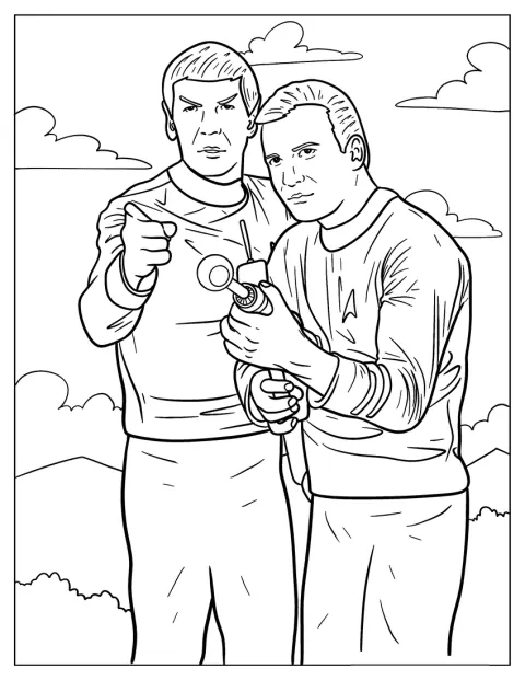 Spock und Admiral Kirk sind realistisch dargestellt.