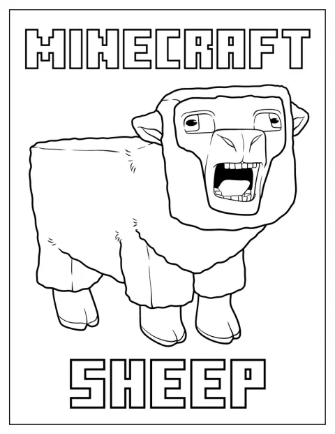 Una oveja de Minecraft muestra una expresión enfadada.