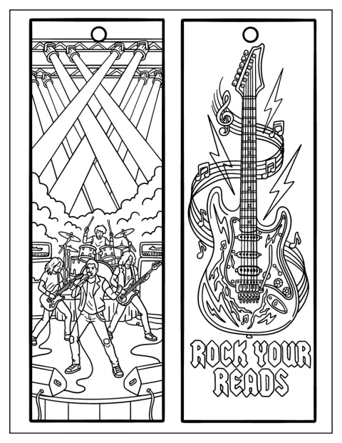 Zespół rockowy gra na scenie, a obok leży gitara elektryczna.