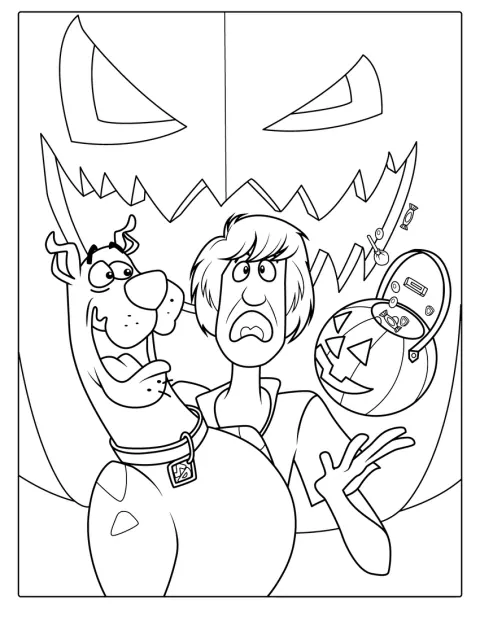 Scooby-Doo ist in einem Halloween-Motiv zu sehen.