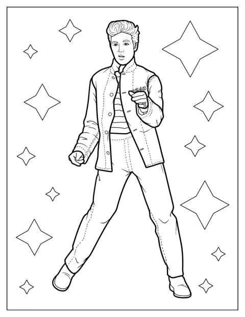 Jeune, Elvis Presley danse avec énergie.