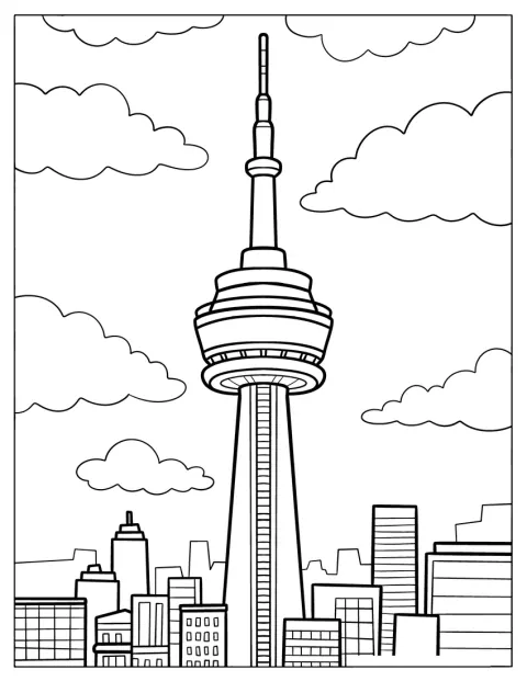 CN Tower rager op over Torontos skyline.